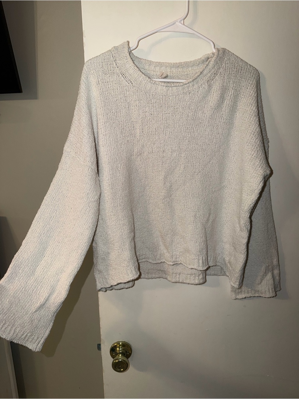Wishlist Cream Crewneck Textured Sweater